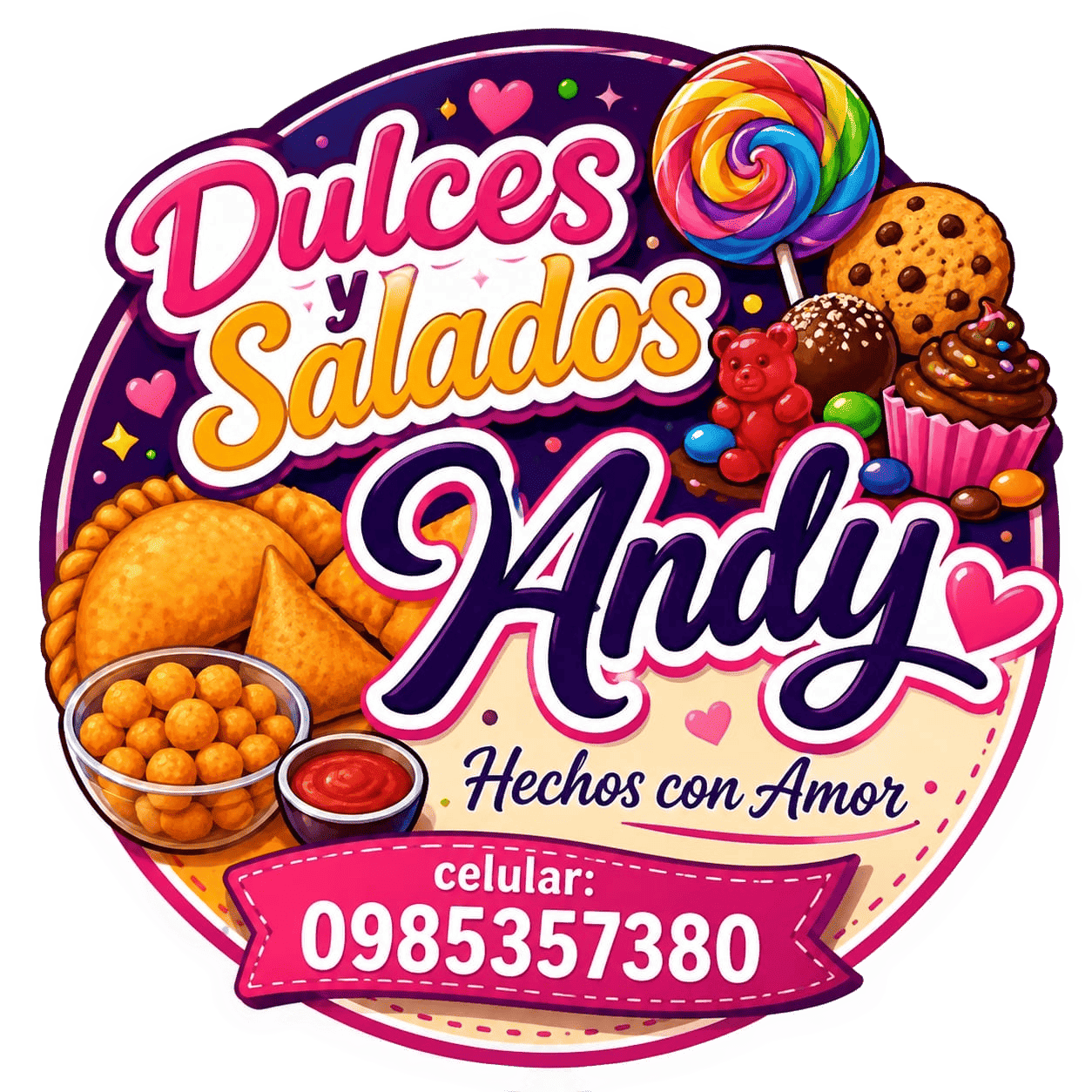 Logo de Dulces y salados andy
